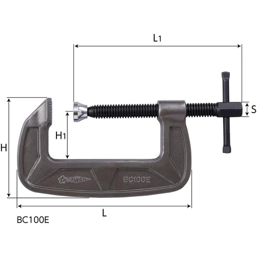 SUPER 万力 CC100E C型 Amazon.co.jp: スーパー シャコ万力(バーコ型)100mm BC100E